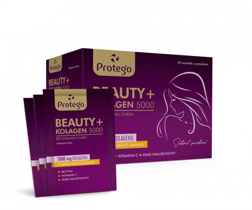 Protego Beauty + Kolagen 5000 / Mango, ananas / Produkty Salvum Lab
